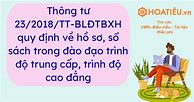 Thông Tư Số 31/2018/Tt-Blđtbxh